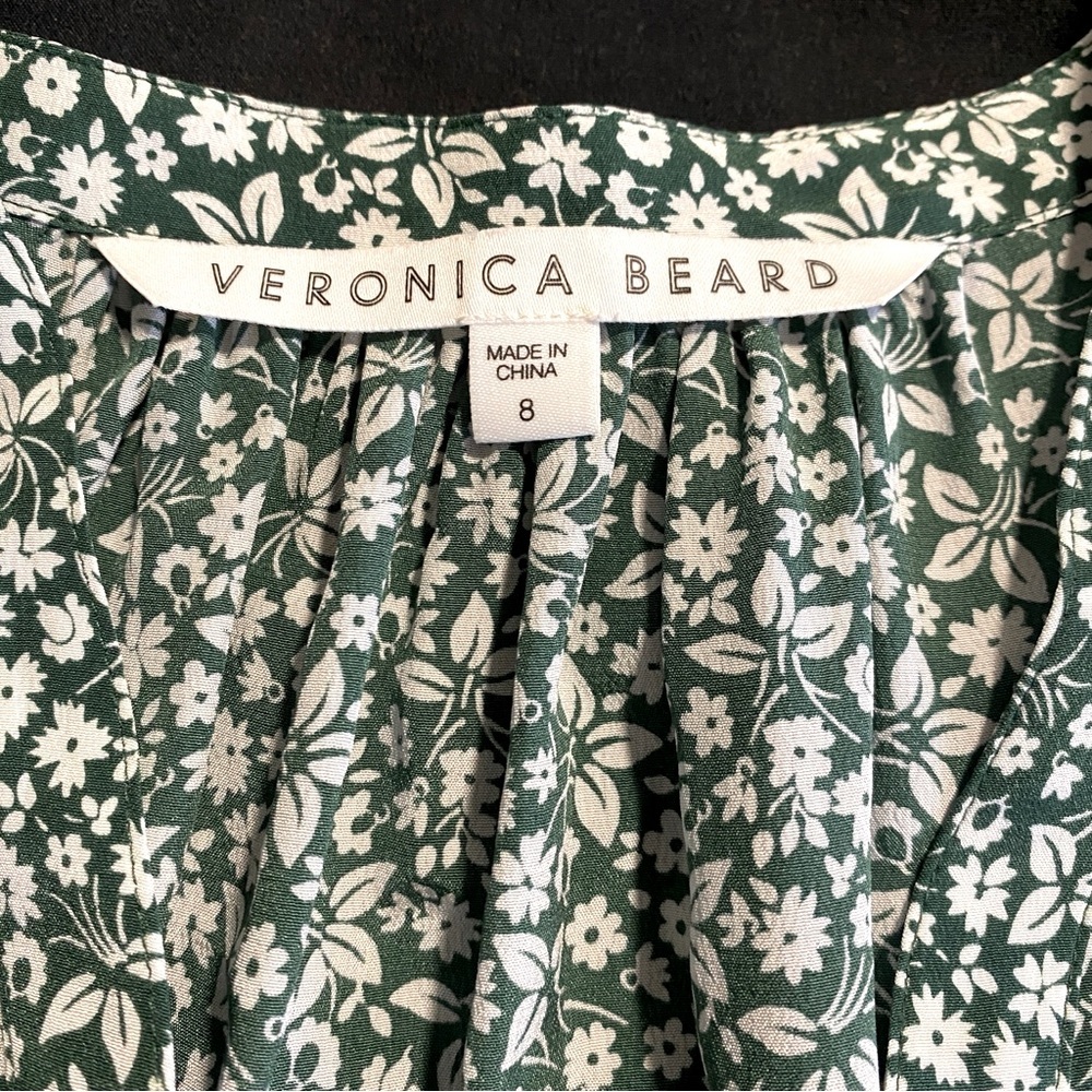 EUC VERONICA BEARD GIZELA BLOUSE IN FOREST GREEN - SIZE 8 - Picture 8 of 15
